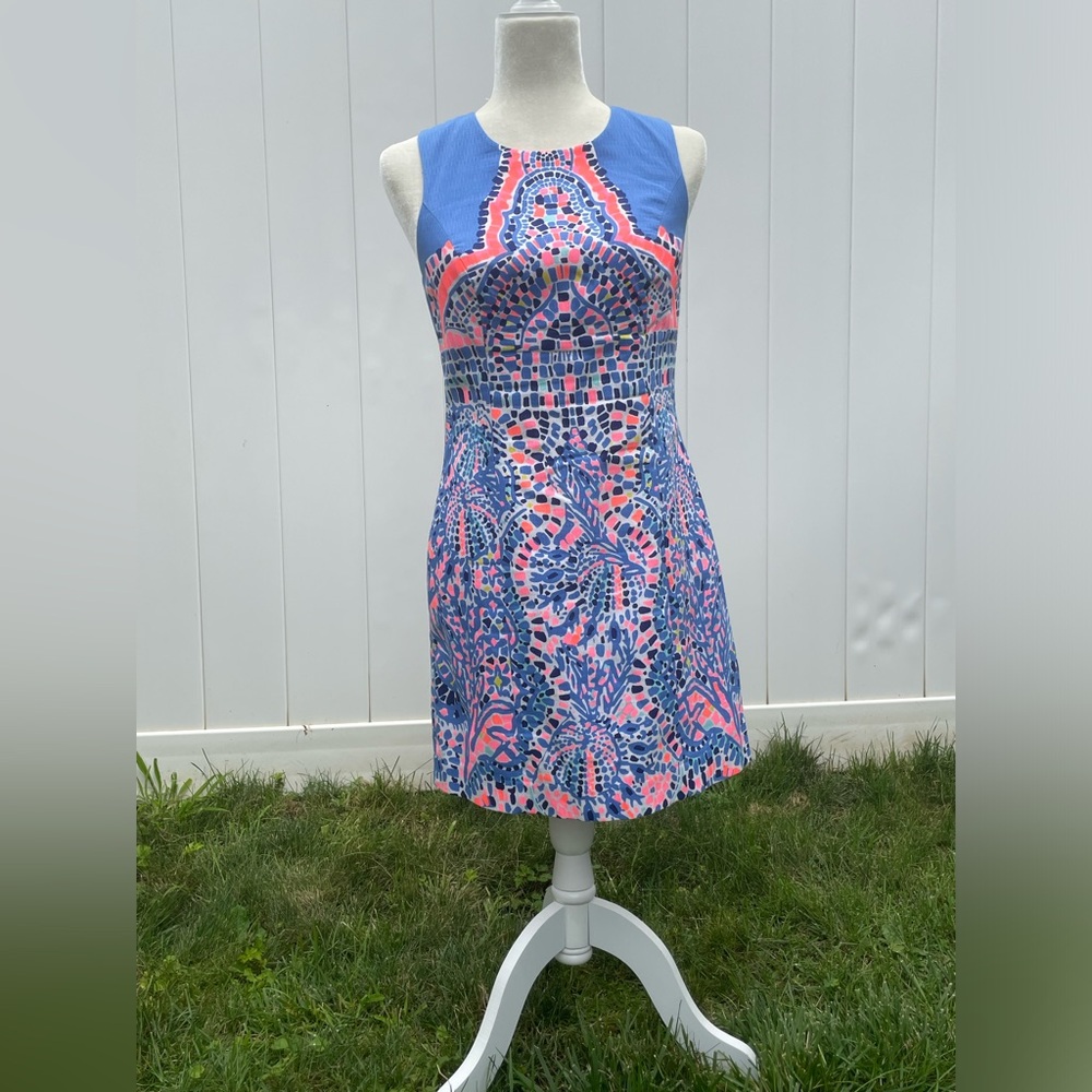 lilly pulitzer blue shift dress EUC size 2